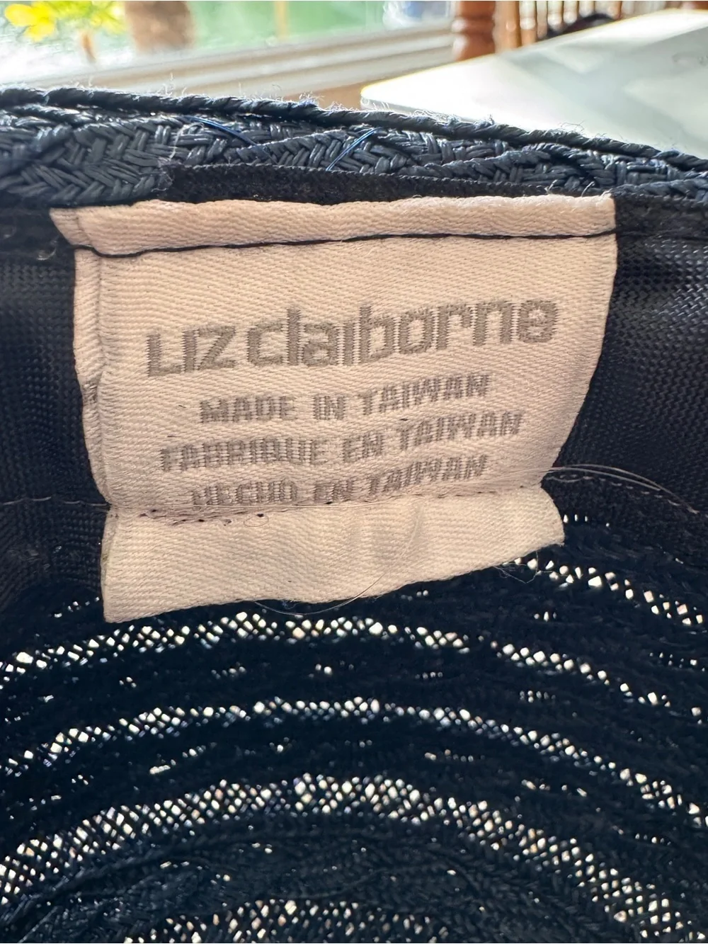 Liz Claiborne Wide 3” Brim Navy Straw Sun Hat
